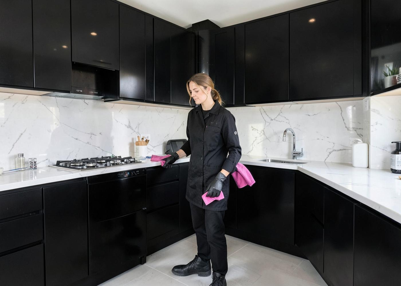 Cleaning specialist at work